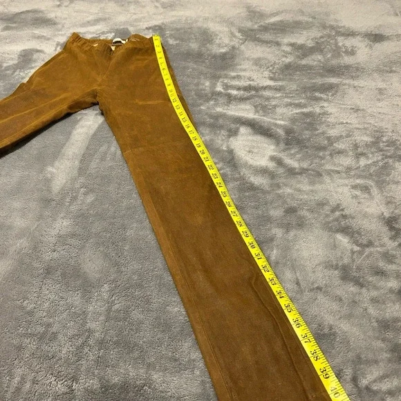 Mes Demoiselles brown Esther Lamb leather legging pants size US 6 FR 38